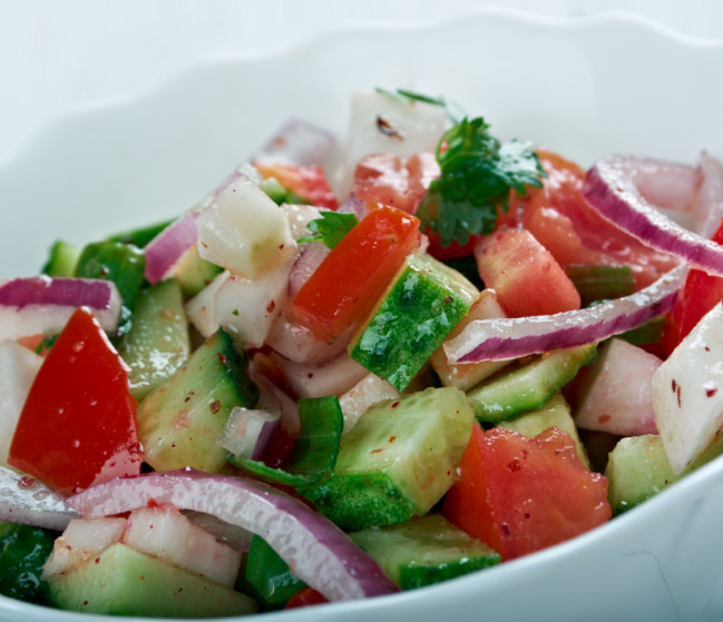 Order delicious Salad Shirazi for collection or delivery from Nowrozi Kebabish, Milton Keynes